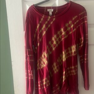 LOGO by Lori Goldstein Red and Yellow Top